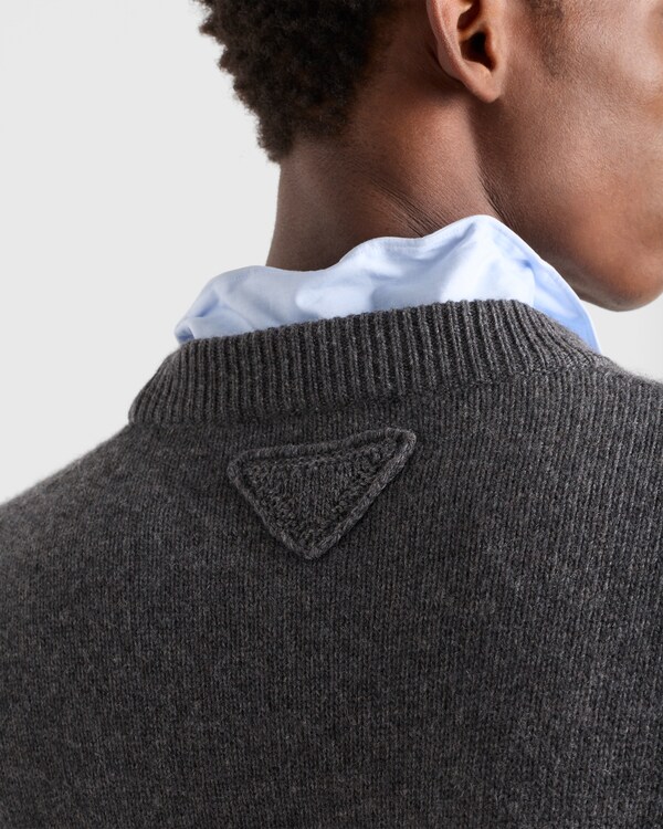 Re-Cashmere crew-neck sweater - Slate Gray Re-Cashmere crew-neck sweater - Slate Gray