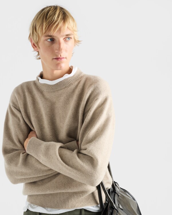Re-Cashmere crew-neck sweater - Hemp Re-Cashmere crew-neck sweater - Hemp