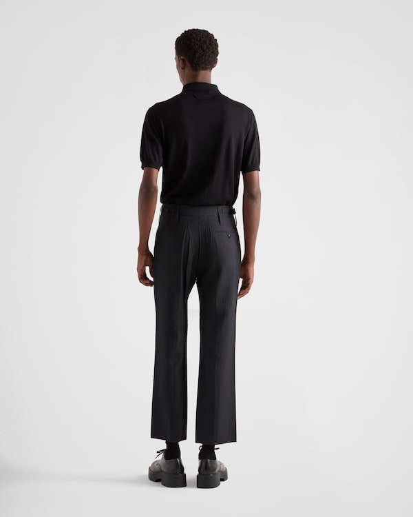 Cashmere and silk polo shirt - Black Cashmere and silk polo shirt - Black