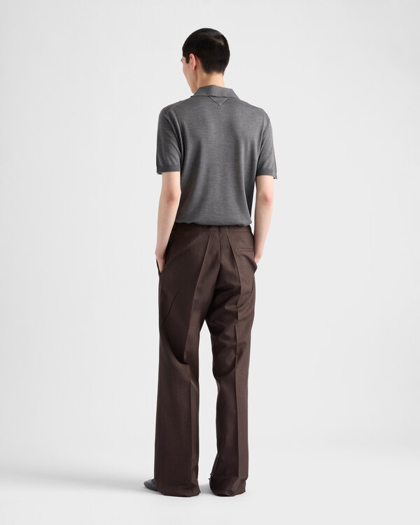 Cashmere and silk polo shirt - Slate Gray Cashmere and silk polo shirt - Slate Gray