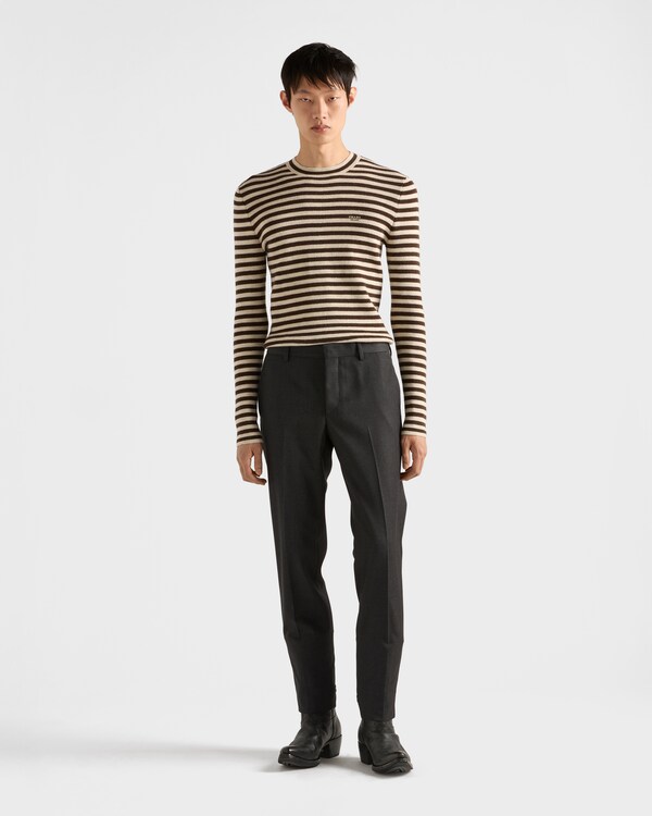 Superfine wool crew-neck sweater - Cream Superfine wool crew-neck sweater - Cream
