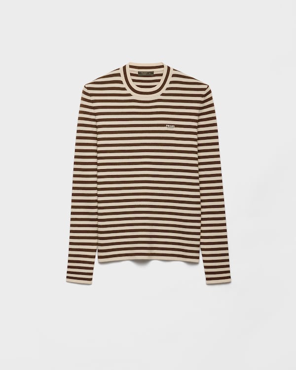 Superfine wool crew-neck sweater - Cream Superfine wool crew-neck sweater - Cream