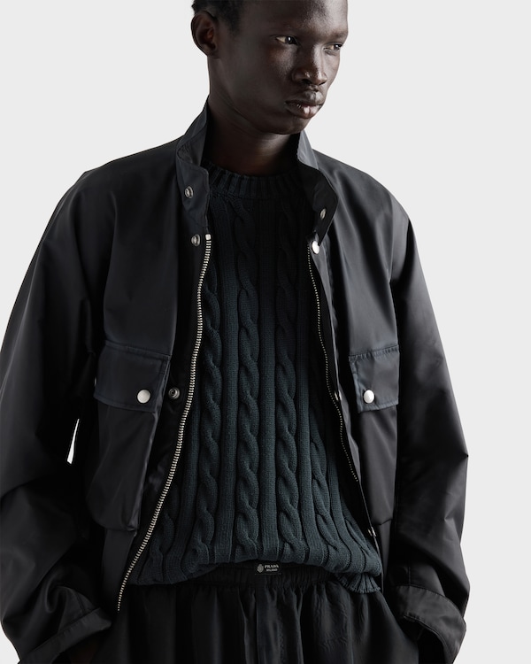 Cotton crew-neck sweater - Black Cotton crew-neck sweater - Black