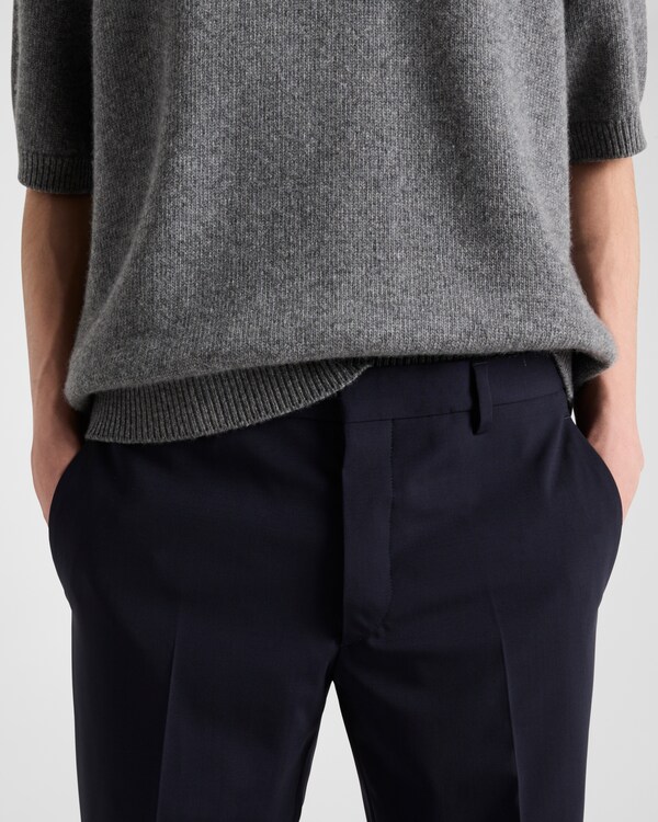 Light stretch wool pants - Blue Light stretch wool pants - Blue