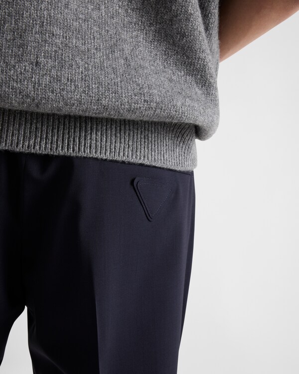 Light stretch wool pants - Blue Light stretch wool pants - Blue