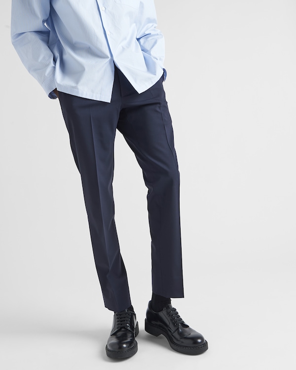 Light stretch wool pants - Blue Light stretch wool pants - Blue