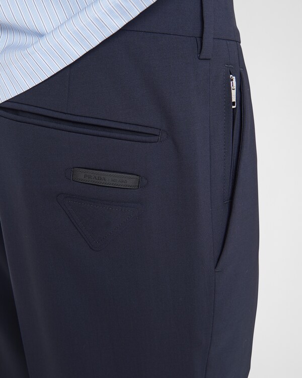 Light stretch wool pants - Blue Light stretch wool pants - Blue