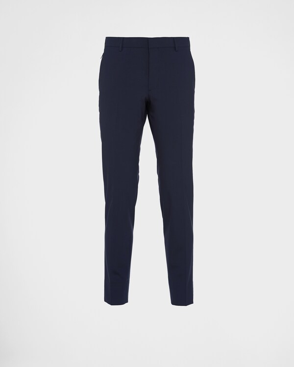 Light stretch wool pants - Blue Light stretch wool pants - Blue