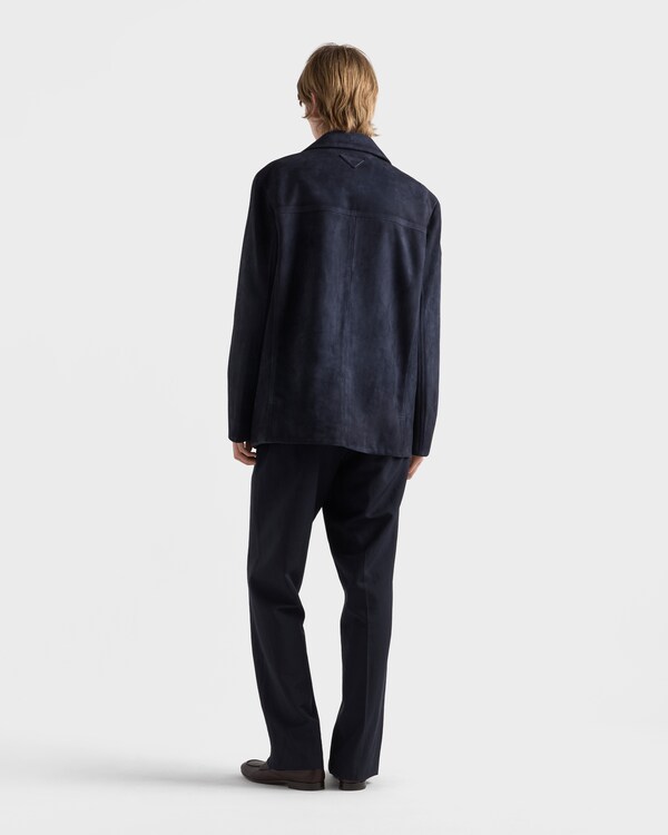 Suede caban jacket - Baltic Blue Suede caban jacket - Baltic Blue