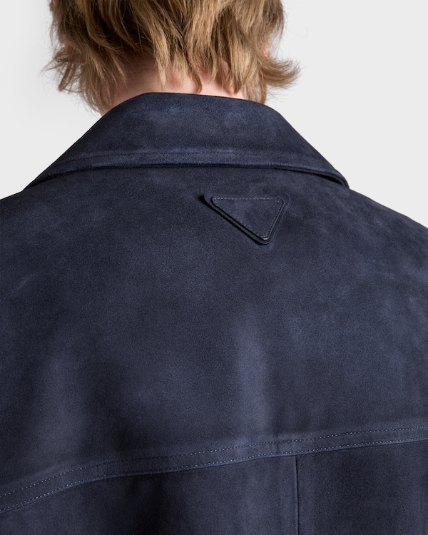 Suede caban jacket - Baltic Blue Suede caban jacket - Baltic Blue