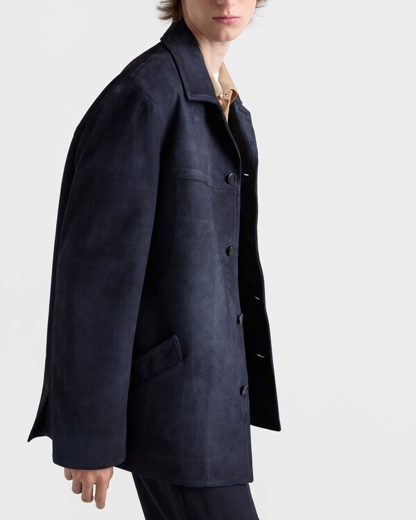 Suede caban jacket - Baltic Blue Suede caban jacket - Baltic Blue
