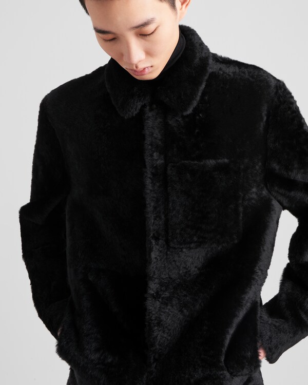 Shearling blouson jacket - Black Shearling blouson jacket - Black