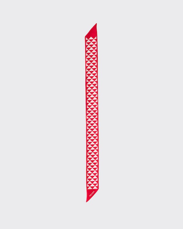 Printed silk tie - Red/White Printed silk tie - Red/White