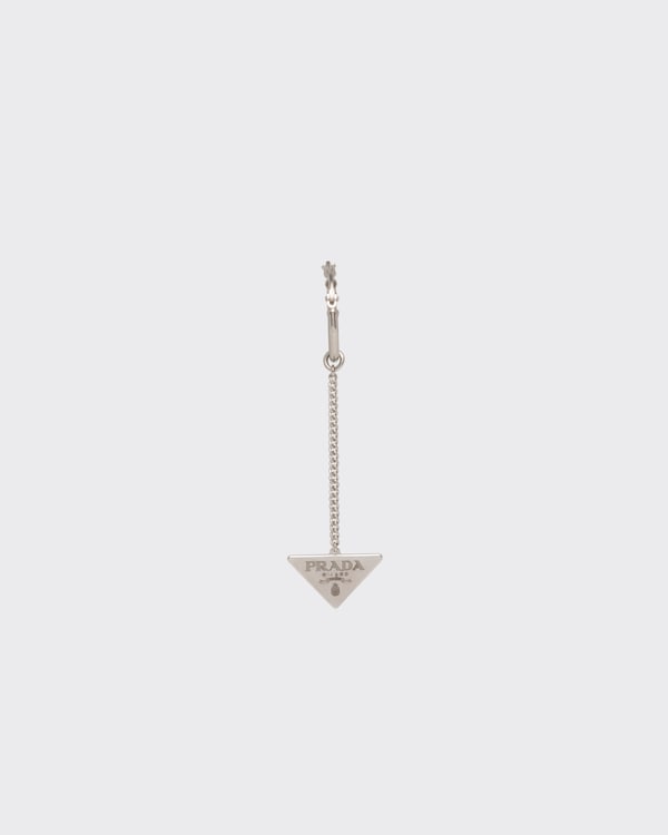 Prada Symbole single pendant earring - Silver Prada Symbole single pendant earring - Silver