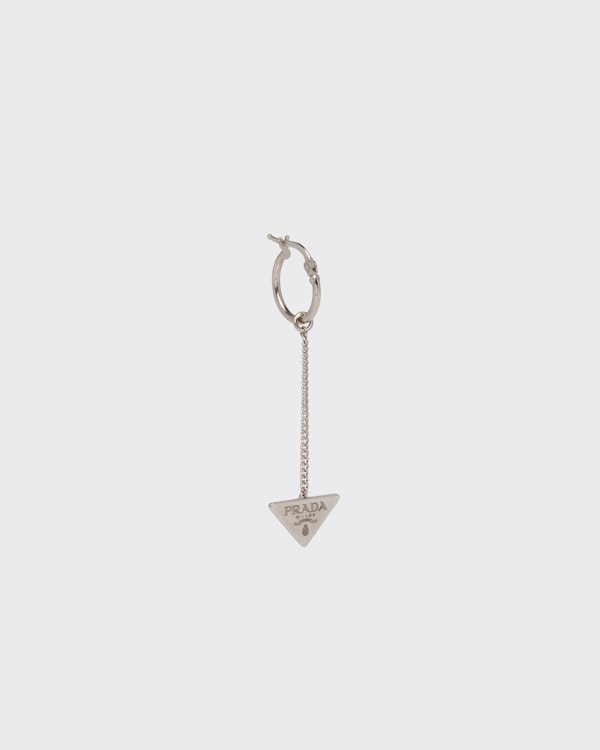 Prada Symbole single pendant earring - Silver Prada Symbole single pendant earring - Silver