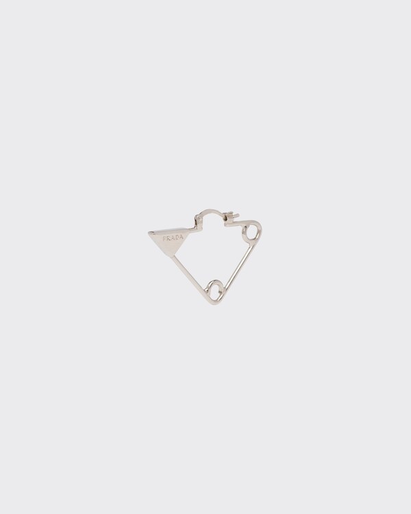 Prada Symbole single earring - Silver Prada Symbole single earring - Silver