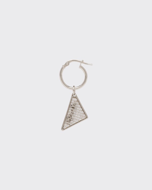 Crystal Logo Jewels 垂坠耳环 - 银色 Crystal Logo Jewels 垂坠耳环 - 银色