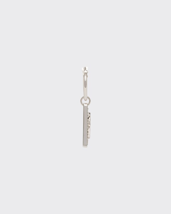 Crystal Logo Jewels 垂坠耳环 - 银色 Crystal Logo Jewels 垂坠耳环 - 银色