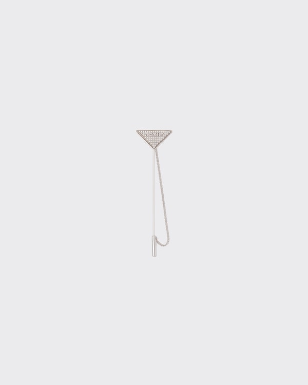Crystal Logo Jewels brooch - Silver Crystal Logo Jewels brooch - Silver