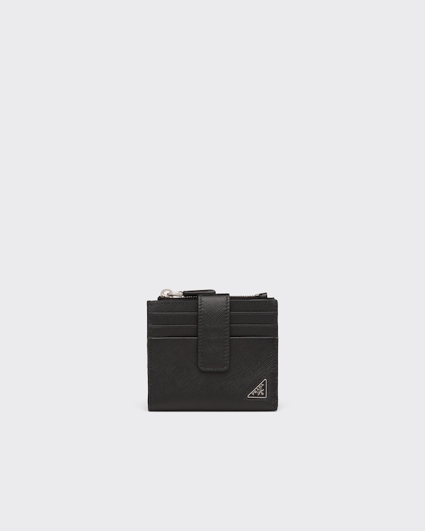 Saffiano 皮革卡片夹 - 黑色 Saffiano 皮革卡片夹 - 黑色