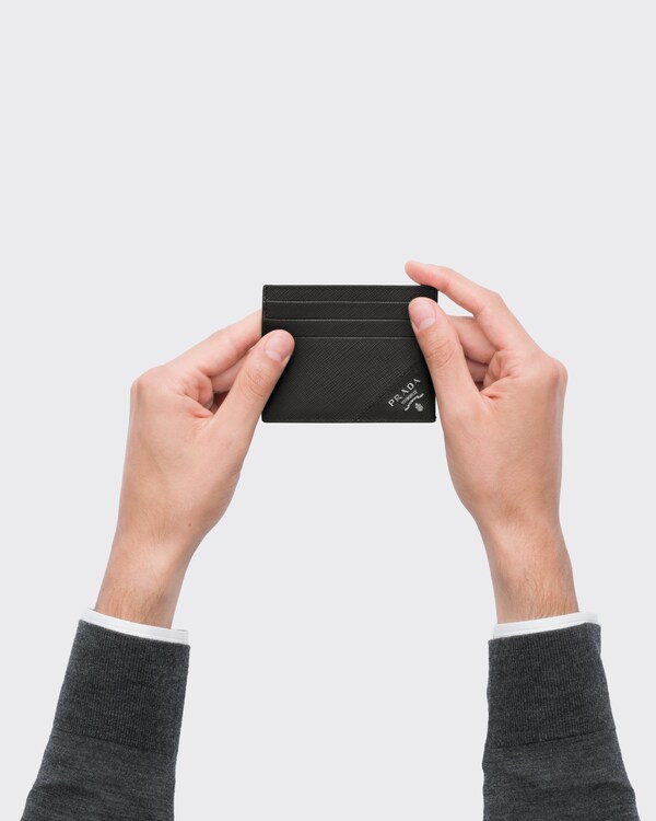 Saffiano Leather Card Holder - Black Saffiano Leather Card Holder - Black