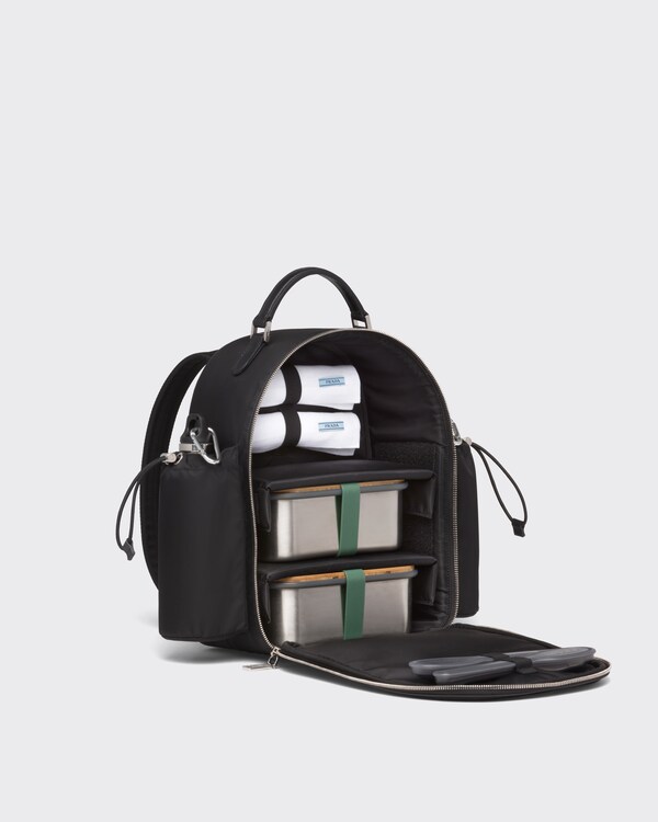 Fully equipped Re-Nylon picnic backpack - Black Fully equipped Re-Nylon picnic backpack - Black