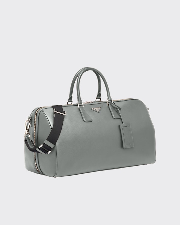 Saffiano 皮革旅行袋 - 大理石灰色 Saffiano 皮革旅行袋 - 大理石灰色