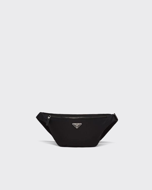 Re-Nylon and Saffiano leather belt bag - Black Re-Nylon and Saffiano leather belt bag - Black