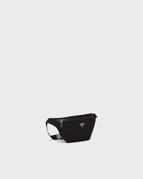 Re-Nylon and Saffiano leather belt bag - Black Re-Nylon and Saffiano leather belt bag - Black
