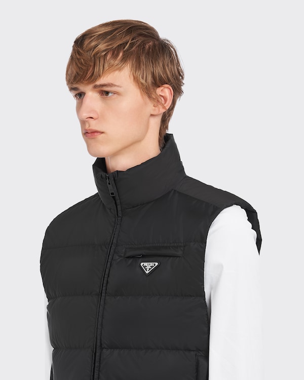 Padded Re-Nylon vest - Black Padded Re-Nylon vest - Black