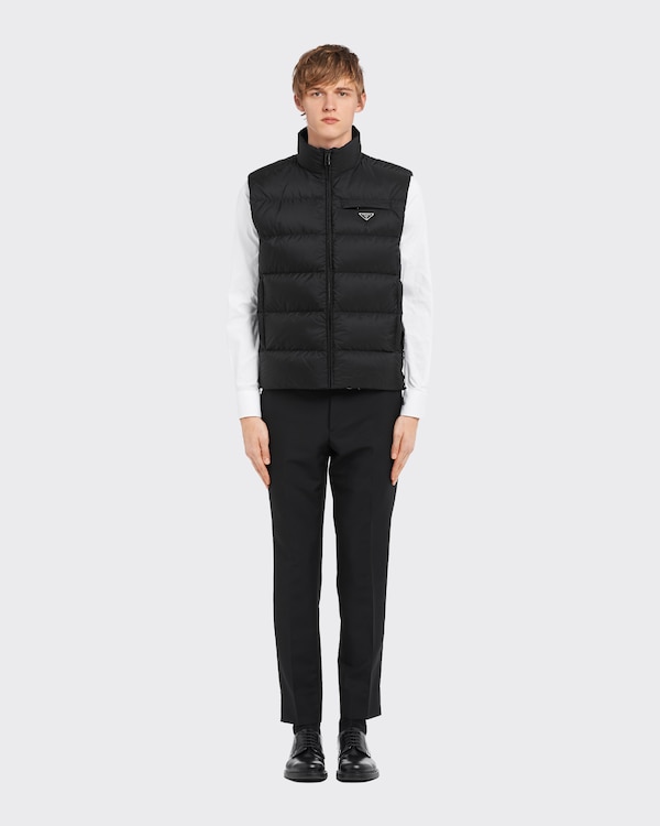 Padded Re-Nylon vest - Black Padded Re-Nylon vest - Black