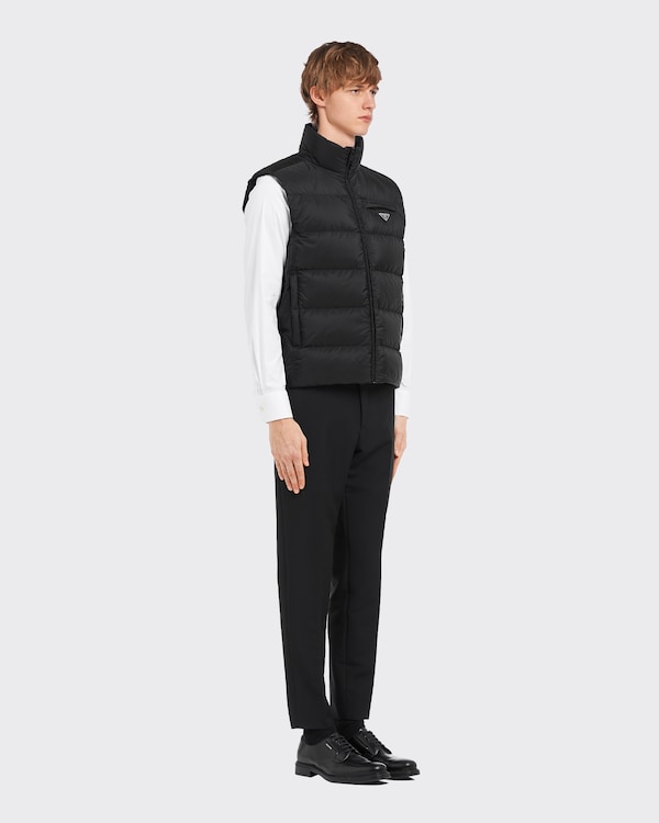 Padded Re-Nylon vest - Black Padded Re-Nylon vest - Black