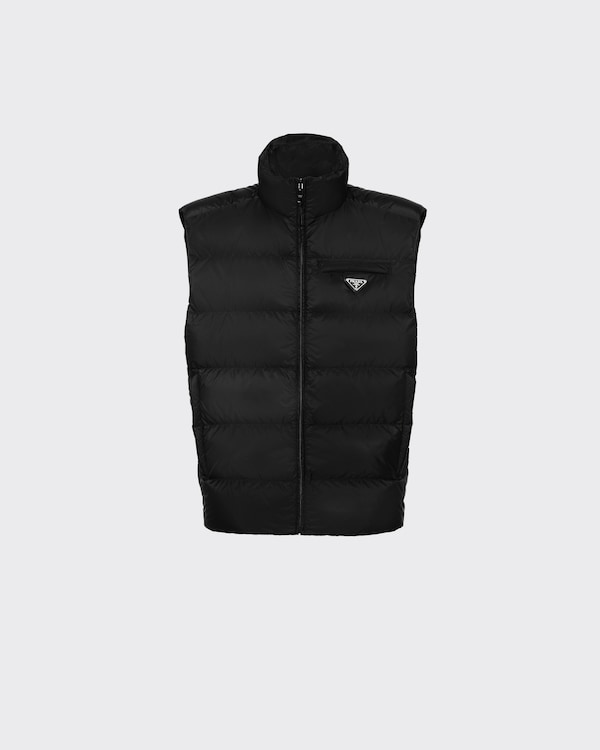 Padded Re-Nylon vest - Black Padded Re-Nylon vest - Black