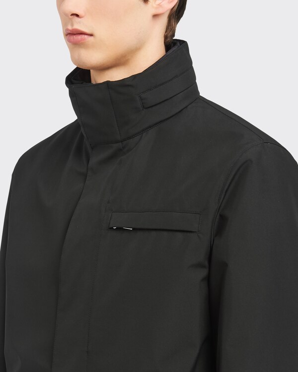 Technical fabric raincoat - Black Technical fabric raincoat - Black