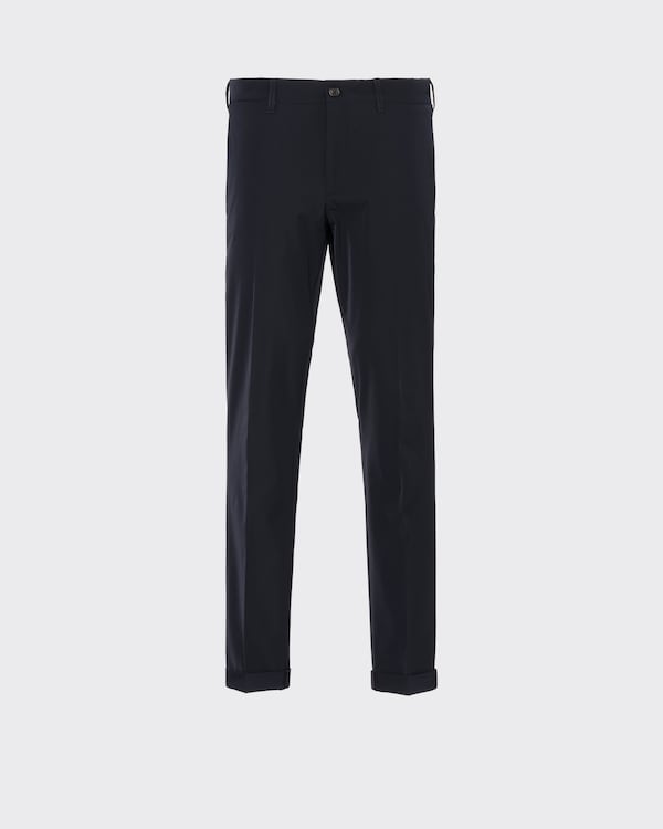 Light Stretch Techno Fabric Trousers - Navy Light Stretch Techno Fabric Trousers - Navy