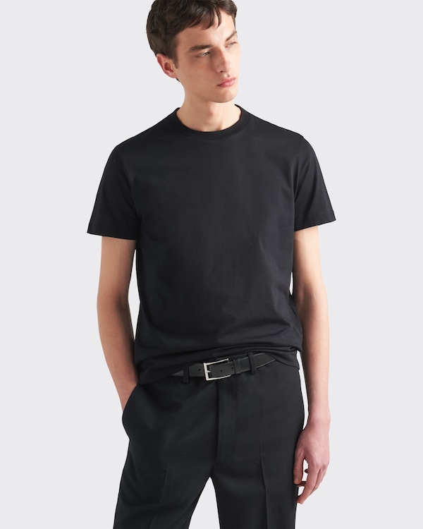 Cotton T-shirts - Three-pack - Black Cotton T-shirts - Three-pack - Black