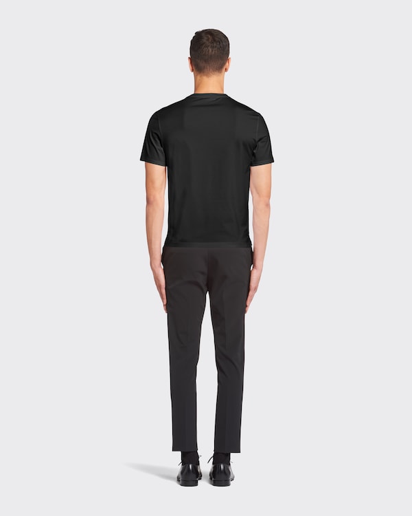 Stretch cotton T-shirt - Black Stretch cotton T-shirt - Black