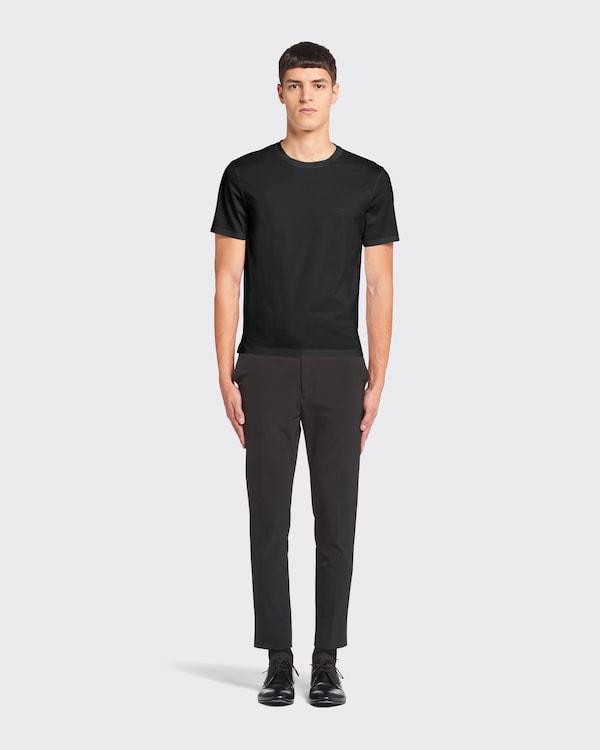 Stretch cotton T-shirt - Black Stretch cotton T-shirt - Black