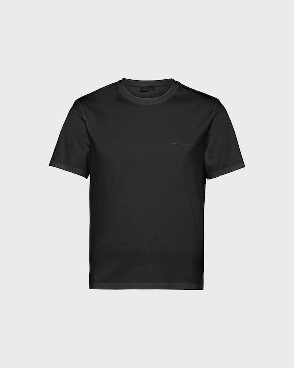 Stretch cotton T-shirt - Black Stretch cotton T-shirt - Black