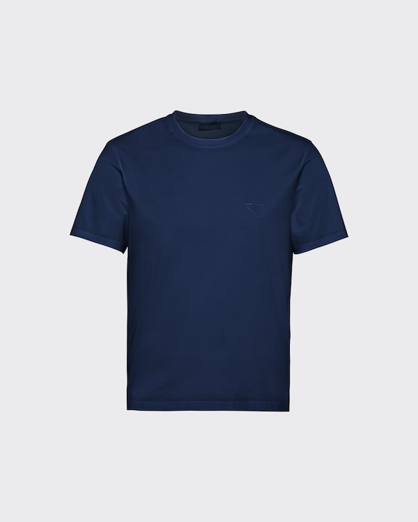 Stretch cotton T-shirt - Navy Stretch cotton T-shirt - Navy