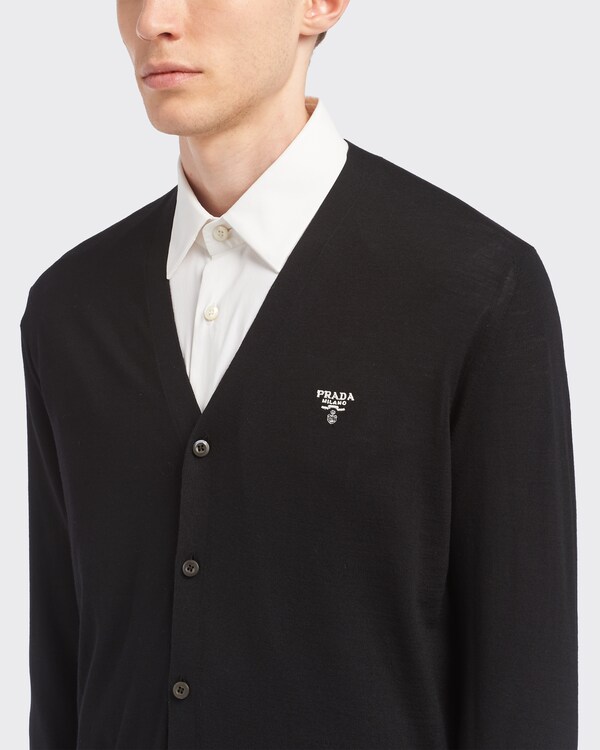 Superfine wool cardigan - Black Superfine wool cardigan - Black