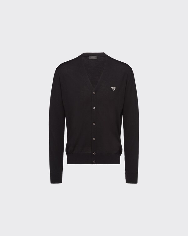 Superfine wool cardigan - Black Superfine wool cardigan - Black