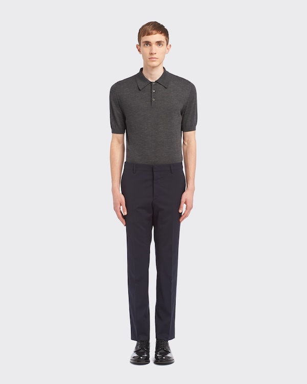 Light stretch wool pants - Navy Light stretch wool pants - Navy